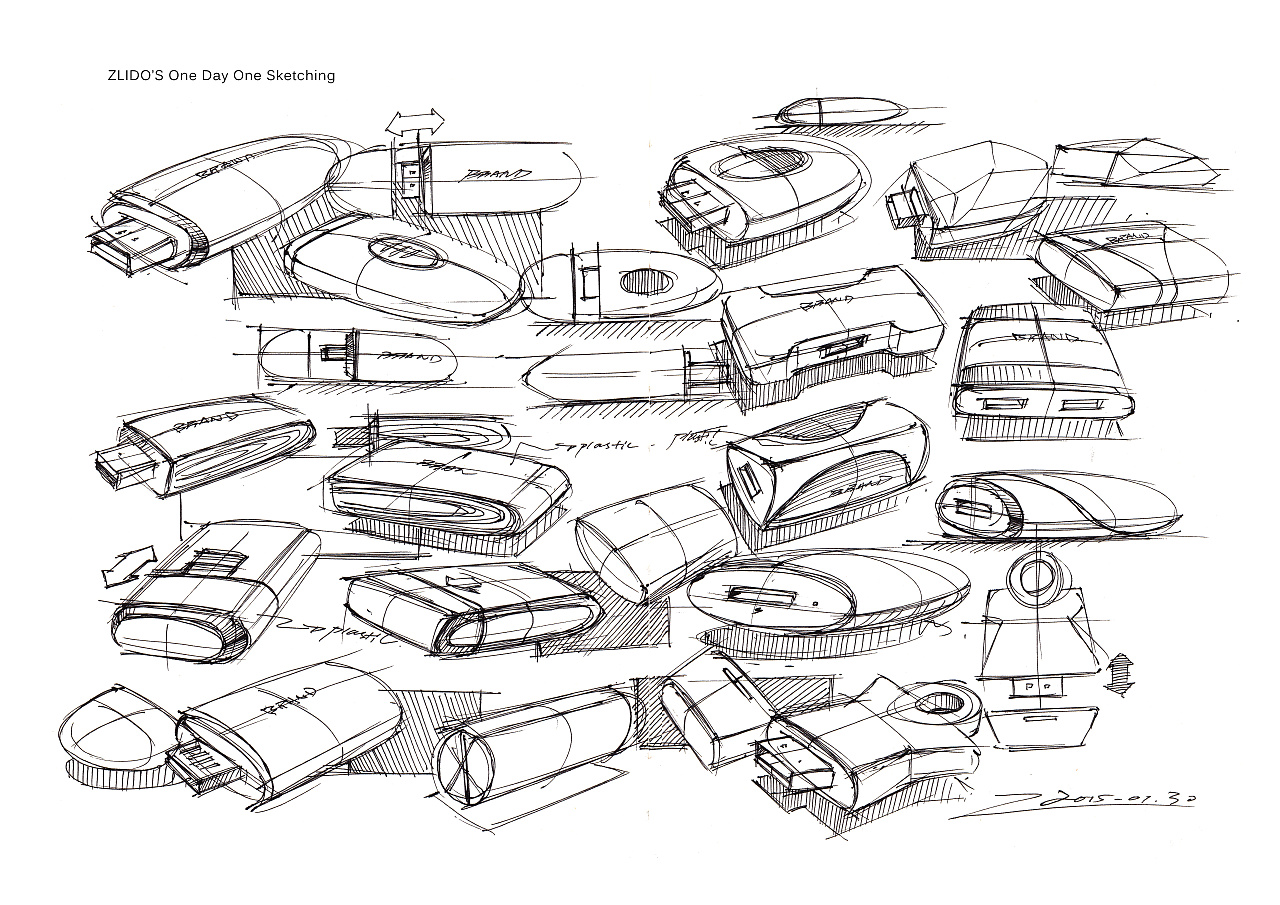 2015产品设计手绘1-2月 一日一画