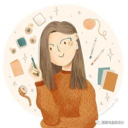 插画丨超可爱的插画,造型设计简单大方,充满了少女的童趣感