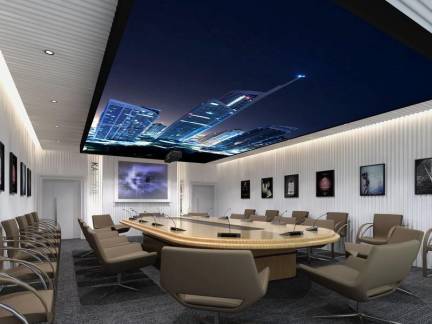 2018现代书房吊顶造型设计 房天下装修效果图