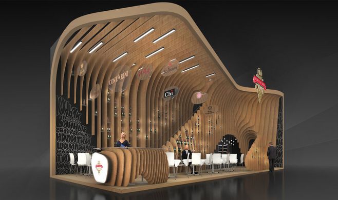 红酒展台 高端展台设计 展会设计 展会设计效果图 展台设计 展示设计 国外展台设计