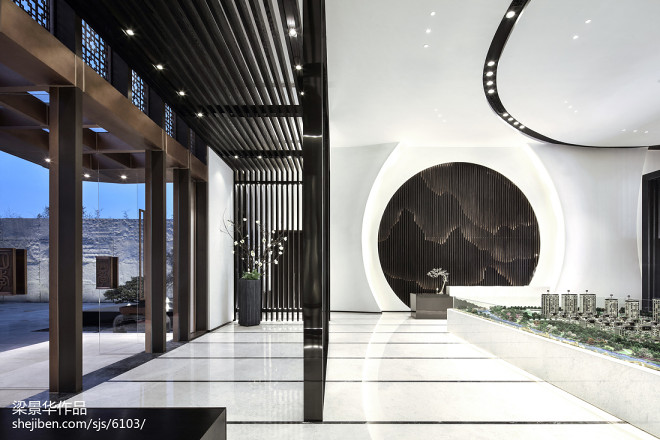 杭州华夏四季销售中心 │ 山水意象与四季交织-装修设计效果图-梁景华设计师作品-设计本